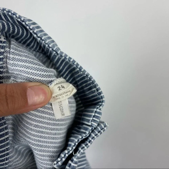 LA't by L'Agence Cropped Striped Jeans Pants Sz 24 - Picture 6 of 8